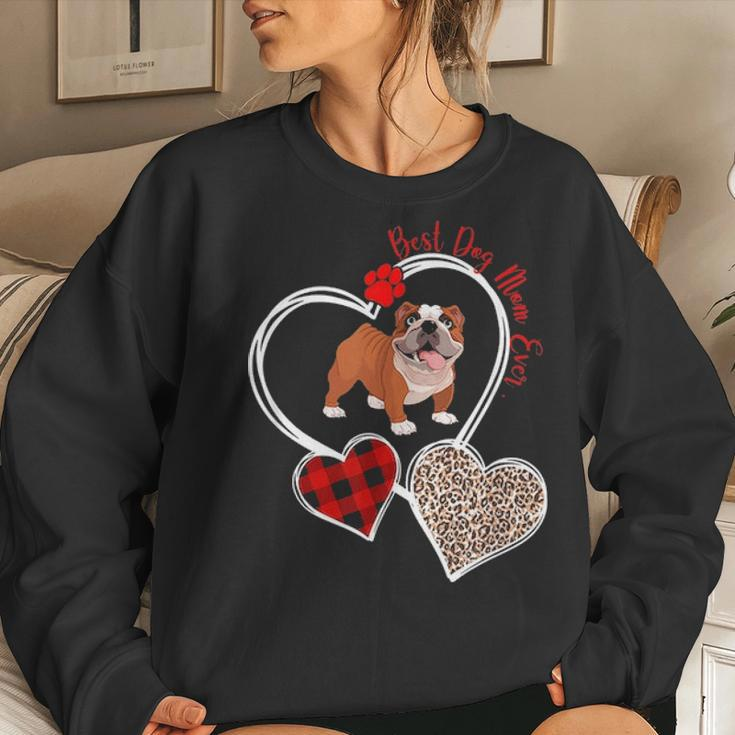 Best English Bulldog Mom Ever Funny Womens DayMothers Day Women Crewneck Graphic Sweatshirt Gifts for Her