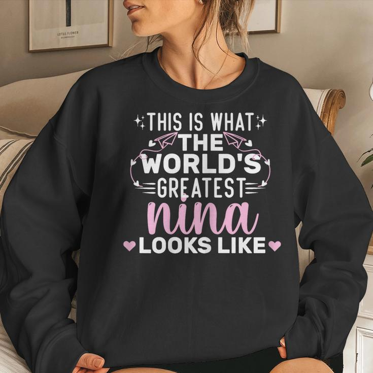 Womens Best Mom In The World Best Nina Mother Women Women Sweatshirt Gifts for Her