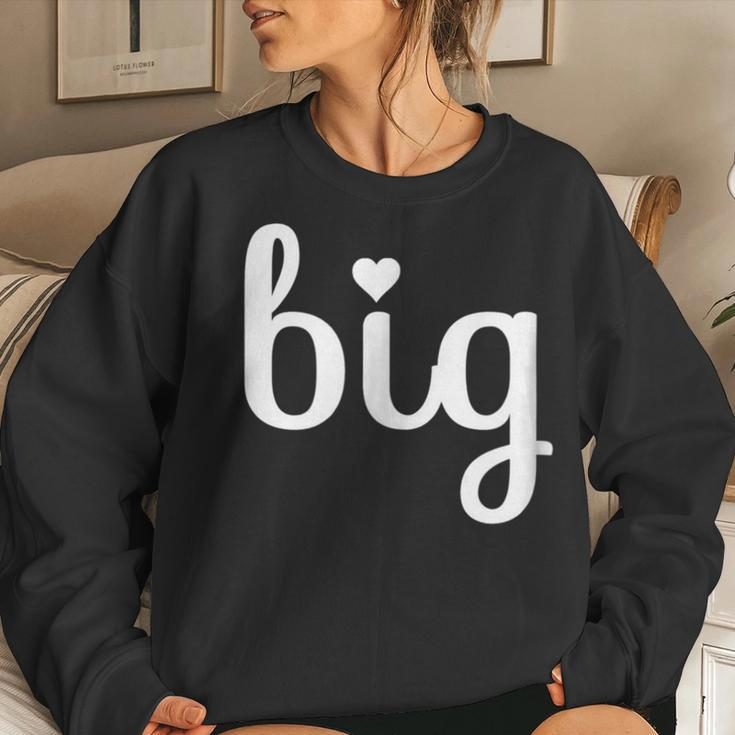 Big Sorority Sister With Heart Sorority Family Women Sweatshirt Gifts for Her