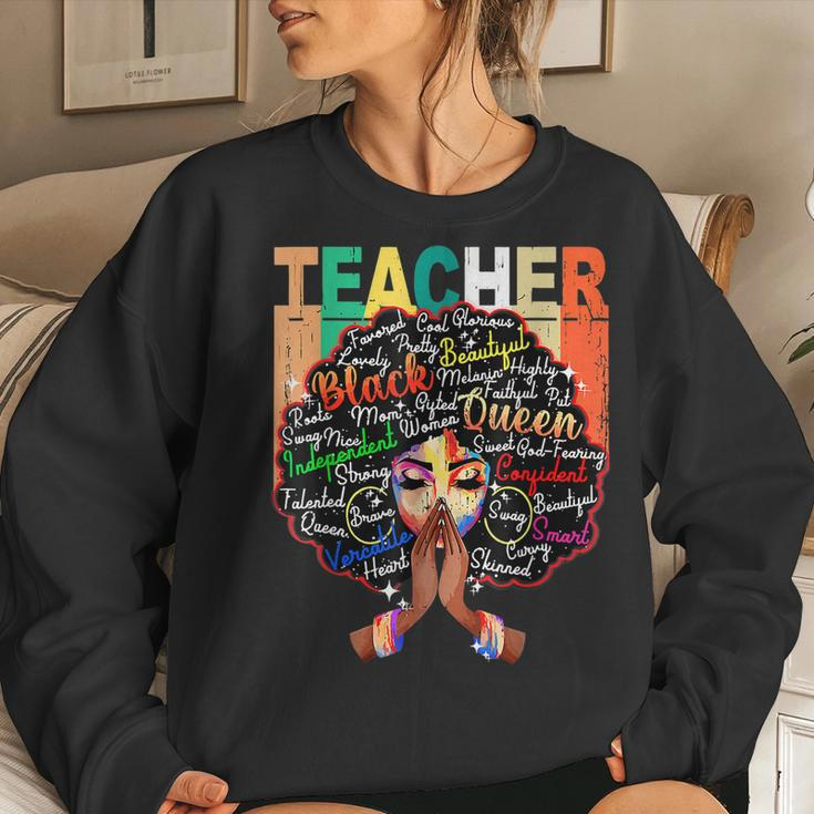 Black Teacher Educator Magic Africa Proud History Men Women V3 Women Crewneck Graphic Sweatshirt Gifts for Her