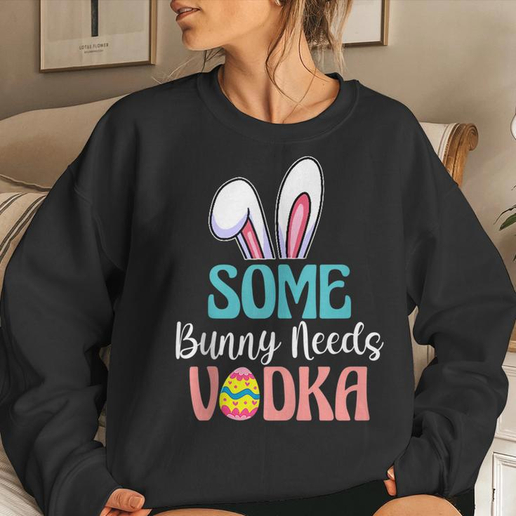 Some Bunny Needs Vodka Easter Drinking Glasses Men Women Sweatshirt Gifts for Her