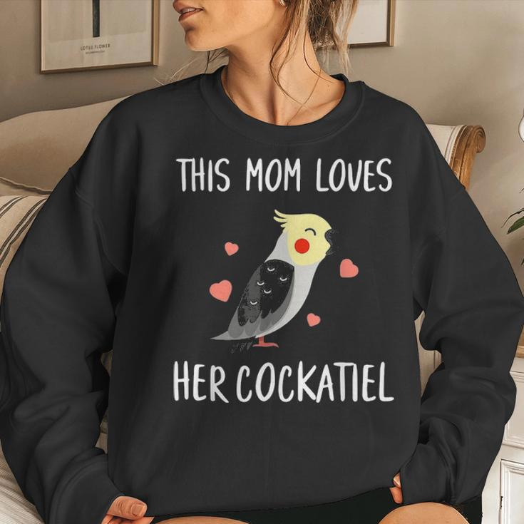 Cockatiel Mom Funny Cockatiel Bird Lover V2 Women Crewneck Graphic Sweatshirt Gifts for Her