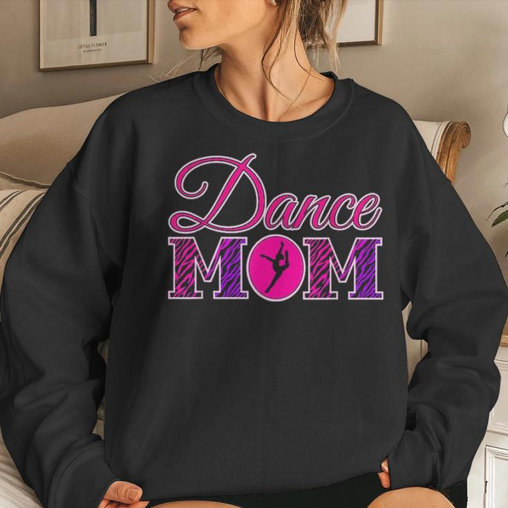 Cute Dance Mom Gift Zebra Print Dance Mom V2 Women Crewneck Graphic Sweatshirt Gifts for Her