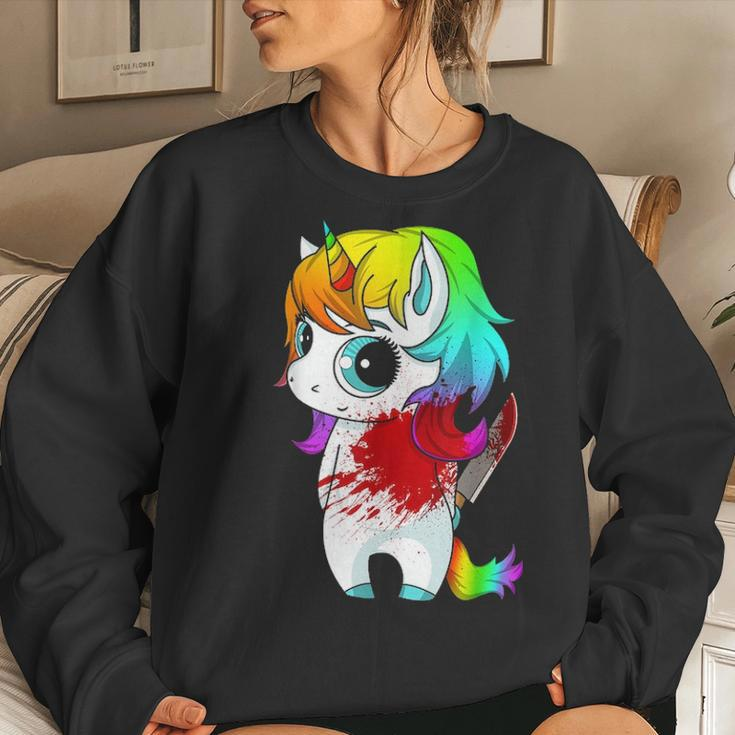 Cute Sweet But Psycho Humor Wife Mom Gift Horror Goth Punk Women Crewneck Graphic Sweatshirt Gifts for Her