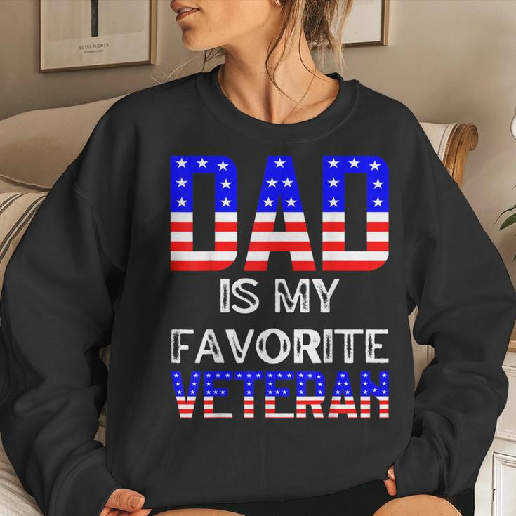 Dad Is My Favorite Veteran Veterans Day Boy Girl Men Women Women Crewneck Graphic Sweatshirt Gifts for Her