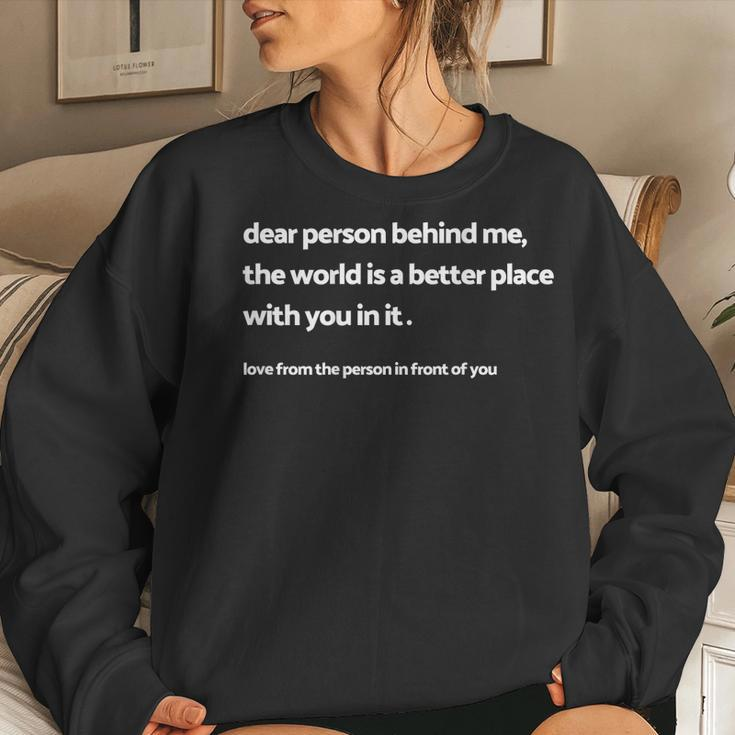 Dear Person Behind Me Mental Health Day 2023 Be Kind Women Sweatshirt Gifts for Her