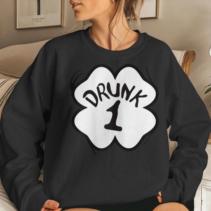Drunk 1 St Pattys Day Shirt Drinking Team Group Matching Women Sweatshirt Gifts for Her