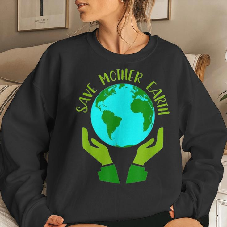 Earth Day Save Mother Earth Gift Women Crewneck Graphic Sweatshirt Gifts for Her