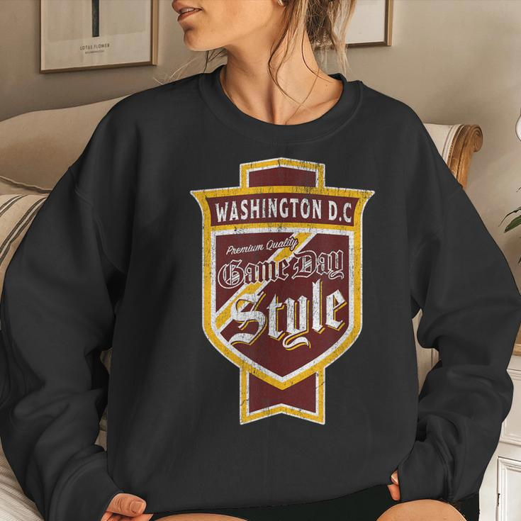 Faded Washington DC Beer Label - DC Pride Women Sweatshirt Gifts for Her