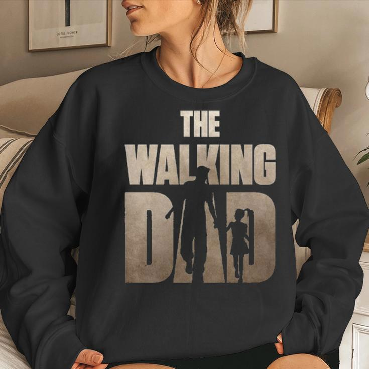 Father Daughter S The Walking Dad Funny Fathers Day Women Crewneck Graphic Sweatshirt Gifts for Her
