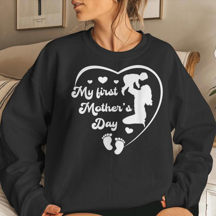 My First - 1St - Cute New Mom Women Sweatshirt Gifts for Her