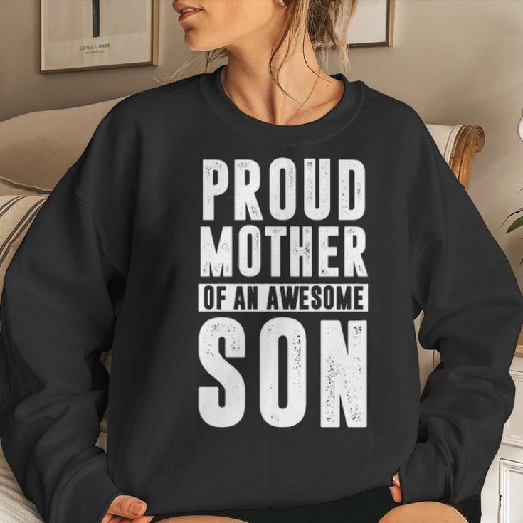 Freaking Awesome Pride Proud Mother Of An Awesome Son Women Crewneck Graphic Sweatshirt Gifts for Her