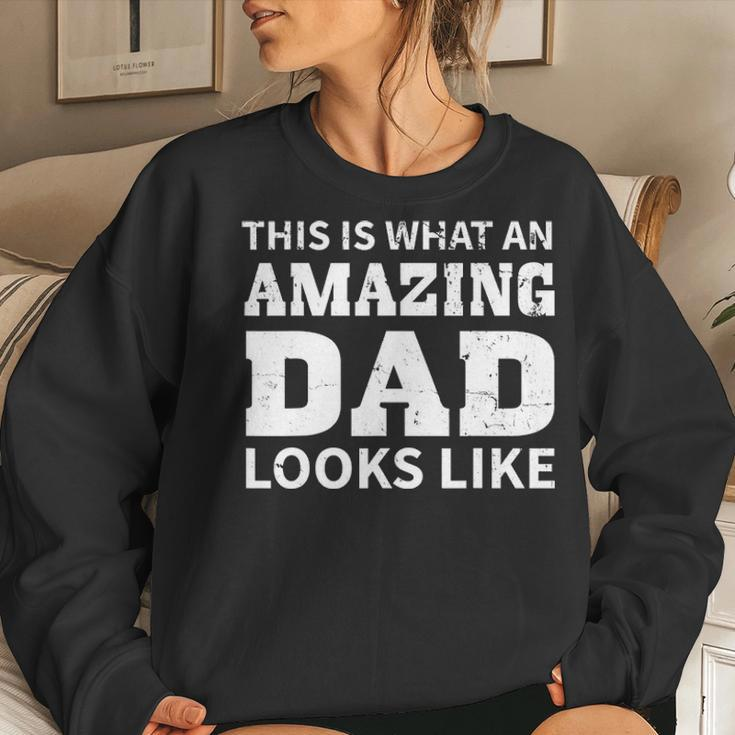 Funny Fathers Day Daddy Gifts From Son Daughter Kids Wife Women Crewneck Graphic Sweatshirt Gifts for Her