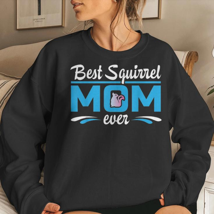 Gift For Squirrel Lovers Best Squirrels Mom Ever Women Crewneck Graphic Sweatshirt Gifts for Her