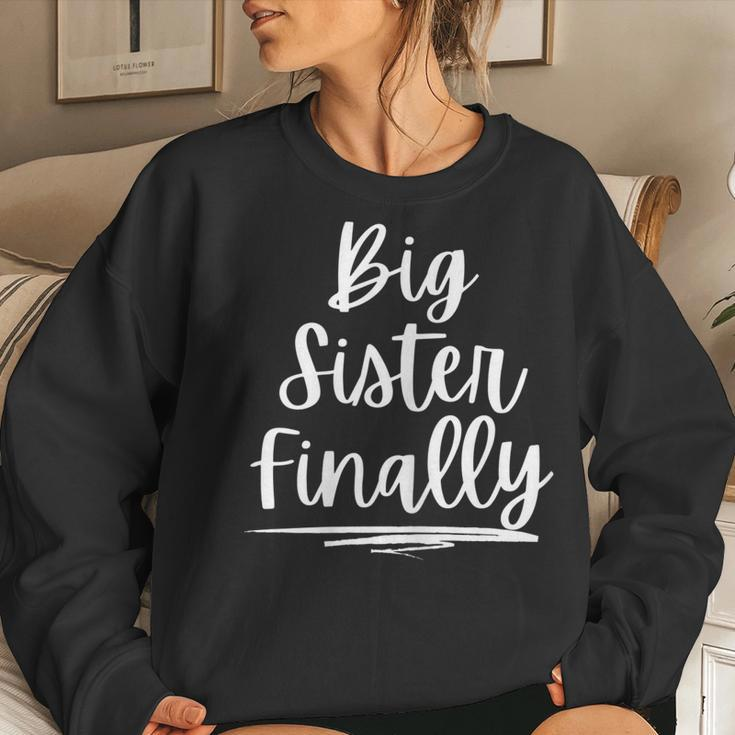 For Girls & New Older Sisters Big Sister Finally Sweatshirt Gifts for Her