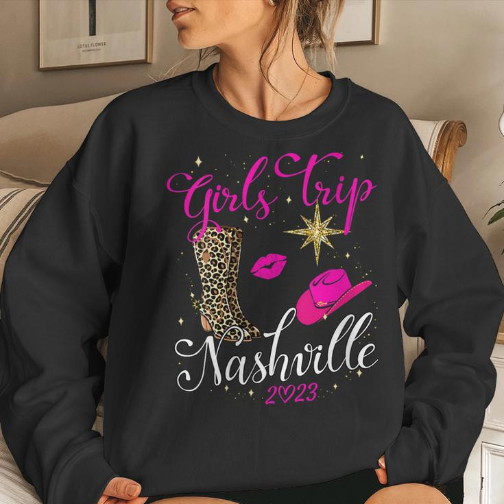 Womens Girls Trip Nashville 2023 For Womens Weekend Birthday Party Women Sweatshirt Gifts for Her