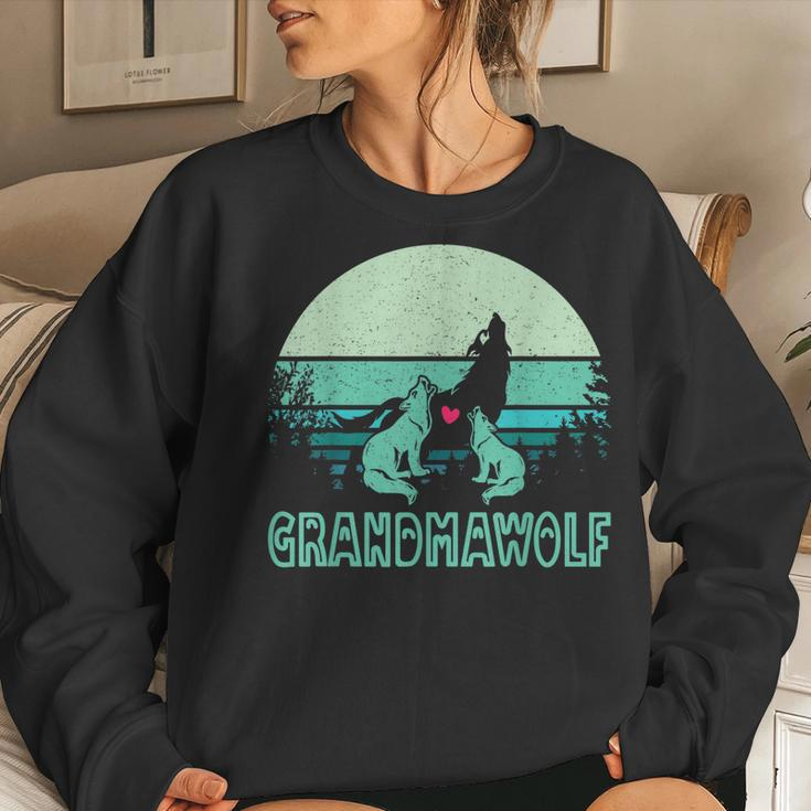 Grandmawolf For Lovers Mom Grandma Wolf & Wolves Women Sweatshirt Gifts for Her