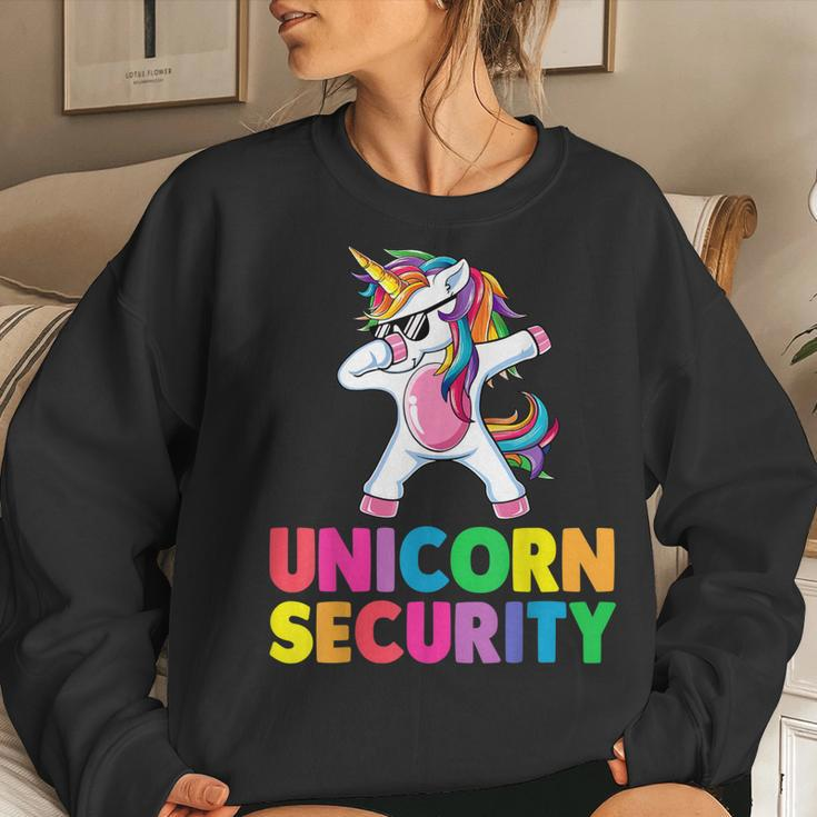 Halloween Dad Mom Daughter Adult Costume Unicorn Security Women Sweatshirt Gifts for Her