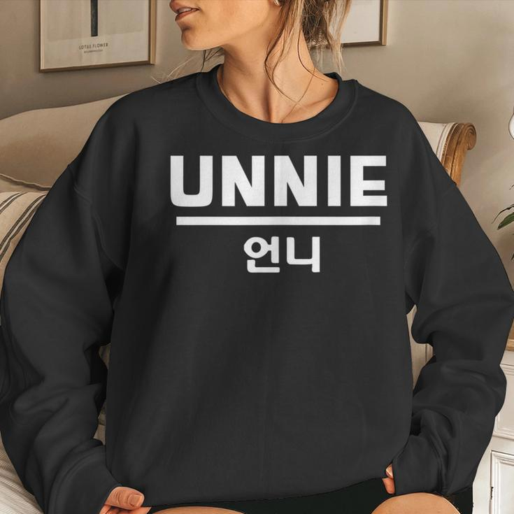 Hangul Unnie Cool Korean Sister Women Sweatshirt Gifts for Her