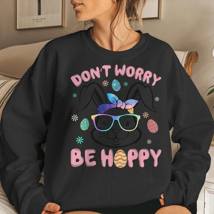 Happy Easter Day Dont Worry Be Hoppy Easter Bunny Women Women Sweatshirt Gifts for Her