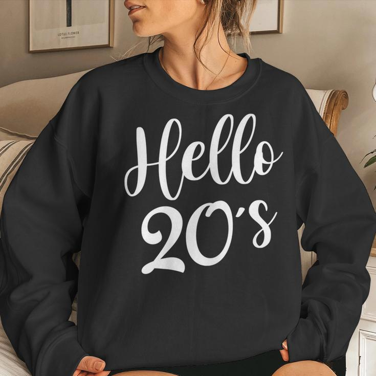 Womens Hello 20S Womens 20 Year Old 20Th Birthday Bday Squad Women Sweatshirt Gifts for Her