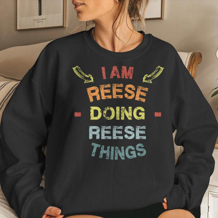 Im Reese Doing Reese Things Cool Funny Christmas Gift Women Crewneck Graphic Sweatshirt Gifts for Her
