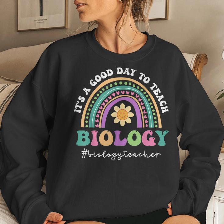 Its A Good Day To Teach Biology Retro Biology Teacher Women Sweatshirt Gifts for Her