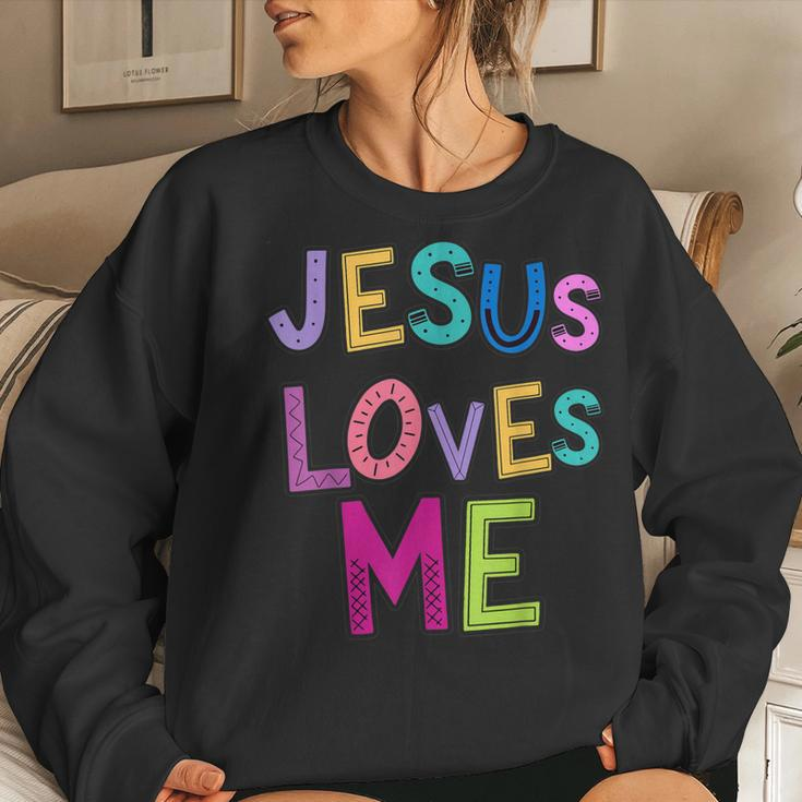 Jesus Loves Me Religious Christian Catholic Church Prayer Women Sweatshirt Gifts for Her