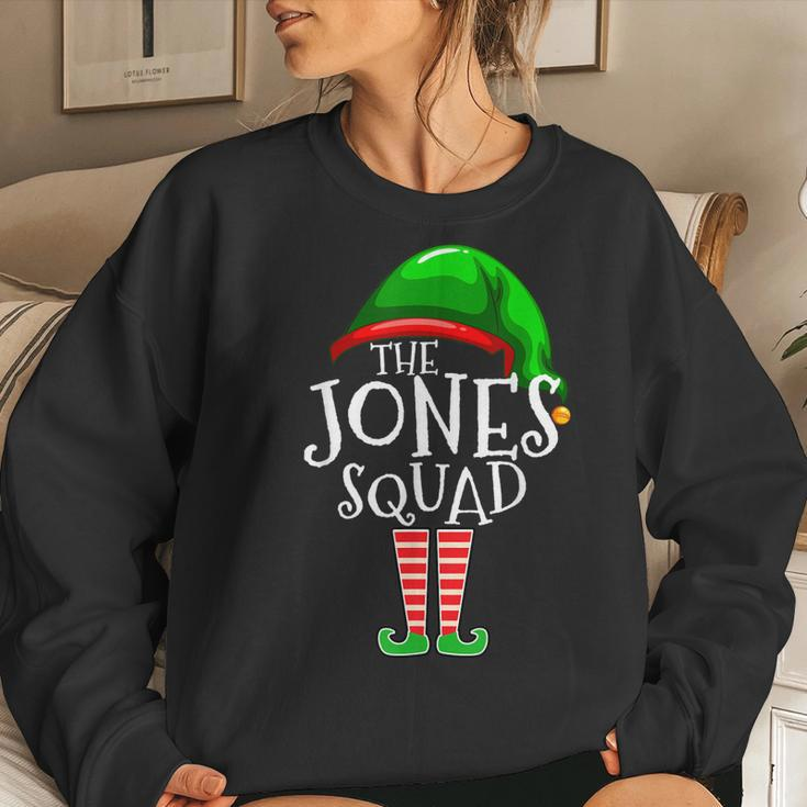 Jones Squad Elf Group Matching Family Name Christmas Women Sweatshirt Gifts for Her