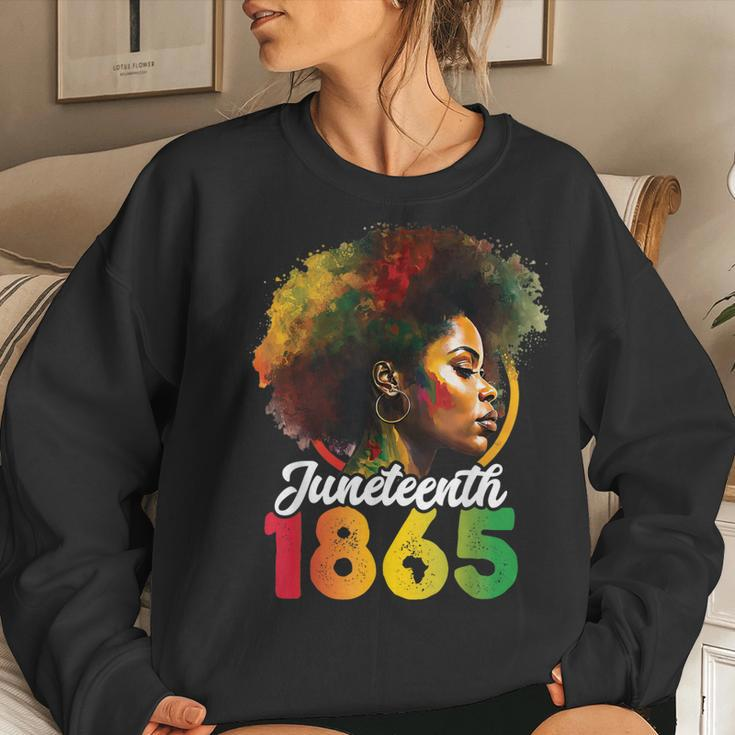 Junenth Is My Independence Day Womens Black Pride Women Sweatshirt Gifts for Her