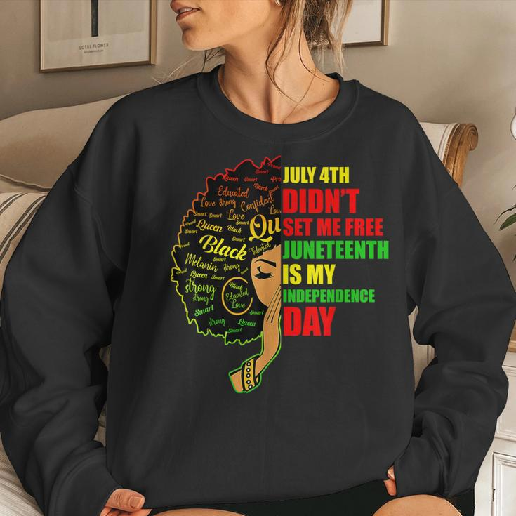 Junenth Is My Independence Day Queen Women Black History Women Sweatshirt Gifts for Her