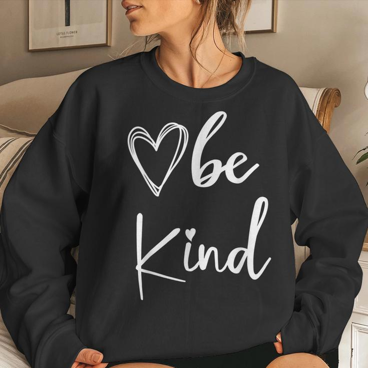 Be Kind Orange Unity Day Anti Bullying Kindness Apparel Women Sweatshirt Gifts for Her
