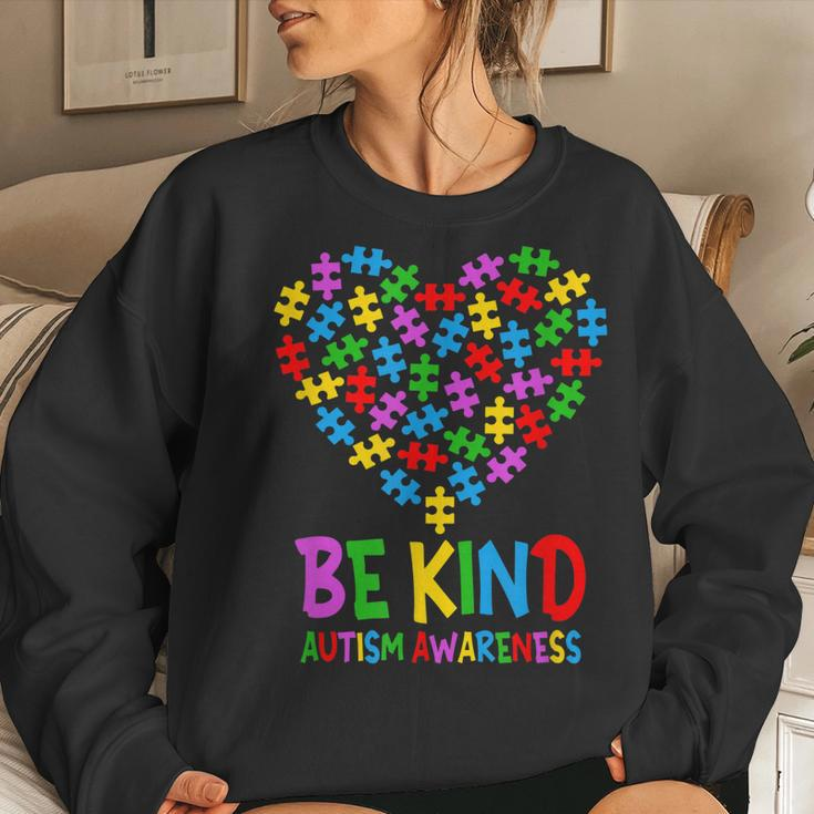 Be Kind Puzzle Heart Kindness Autism Awareness Men Women Kid Women Sweatshirt Gifts for Her