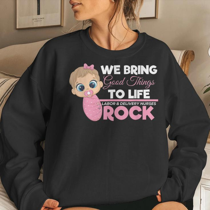 L&D Labor And Delivery Nurse Or Obstetrician Gift Ideas Women Crewneck Graphic Sweatshirt Gifts for Her
