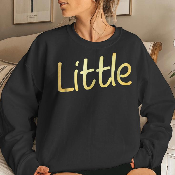 Little Matching Big Gold Brother Sister Sorority Women Sweatshirt Gifts for Her