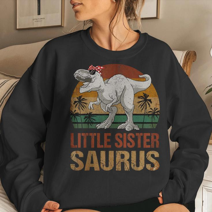 Little Sistersaurus Dinosaur Little Sister Saurus Vintage Women Sweatshirt Gifts for Her