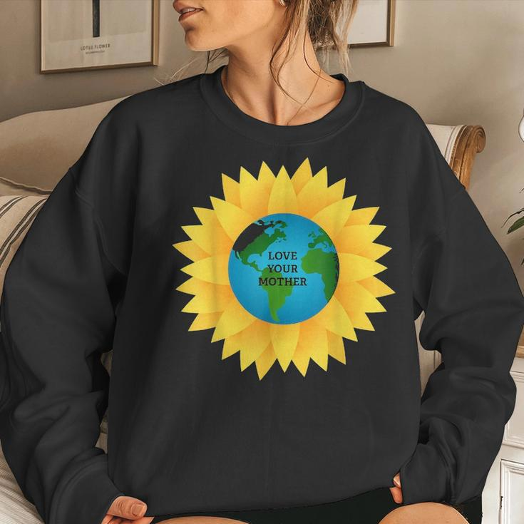 Love Your Mother Earth Save The PlanetS Gift Women Crewneck Graphic Sweatshirt Gifts for Her