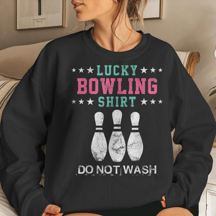 Lucky Bowling Gift For Women Wife Mom Or Girls Women Crewneck Graphic Sweatshirt Gifts for Her