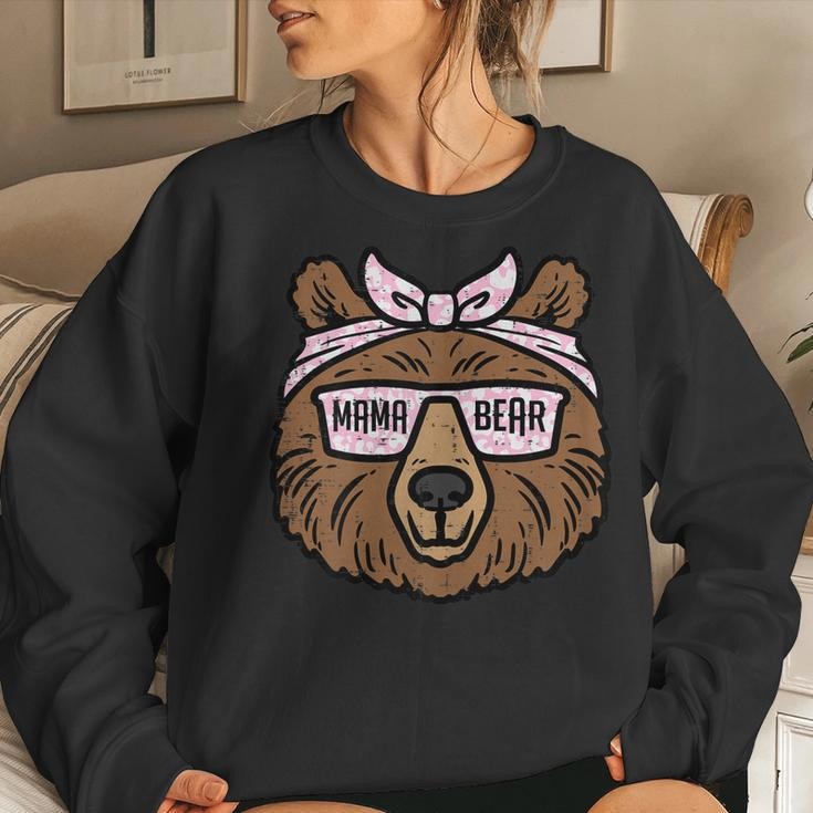 Womens Mama Bear Face Sunglasses Cute Mom Mommy Women Sweatshirt Gifts for Her