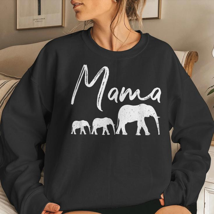 Mama Elephant Mothers Day Christmas Mommy Mom Best  Women Crewneck Graphic Sweatshirt Gifts for Her