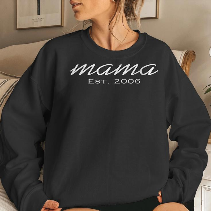 Womens Mama Est 2006 Birthday Clothing For Mom Women Sweatshirt Gifts for Her