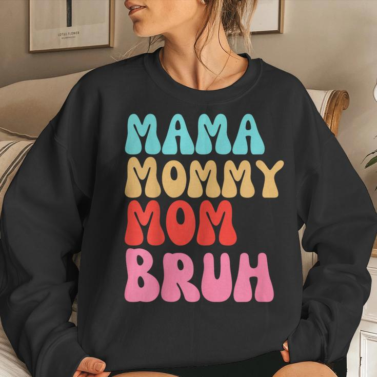 Mama Mommy Mom Bruh Vintage Groovy Mother Women Sweatshirt Gifts for Her