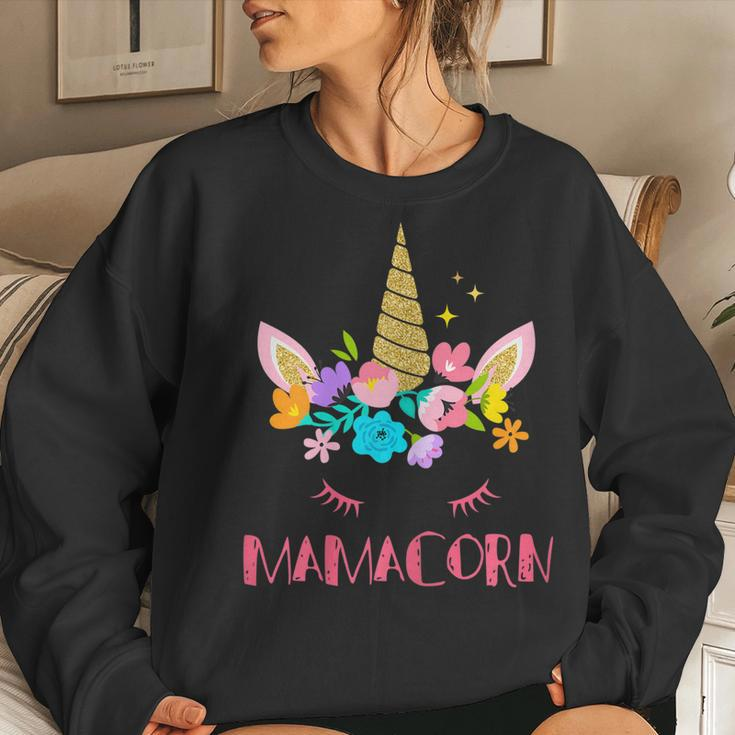Womens Mamacorn Unicorn Costume Mom V2 Women Sweatshirt Gifts for Her