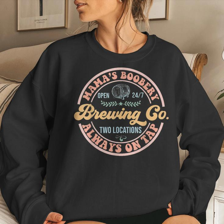 Mamas Boobery Brewing Co New Mom Breastfeeding Women Sweatshirt Gifts for Her