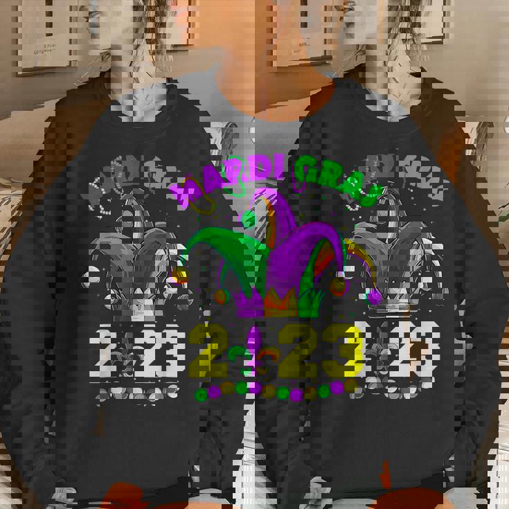 Mardi Gras 2023 Jester Outfit Kids Girl Boy Men Women Women Crewneck Graphic Sweatshirt Gifts for Her