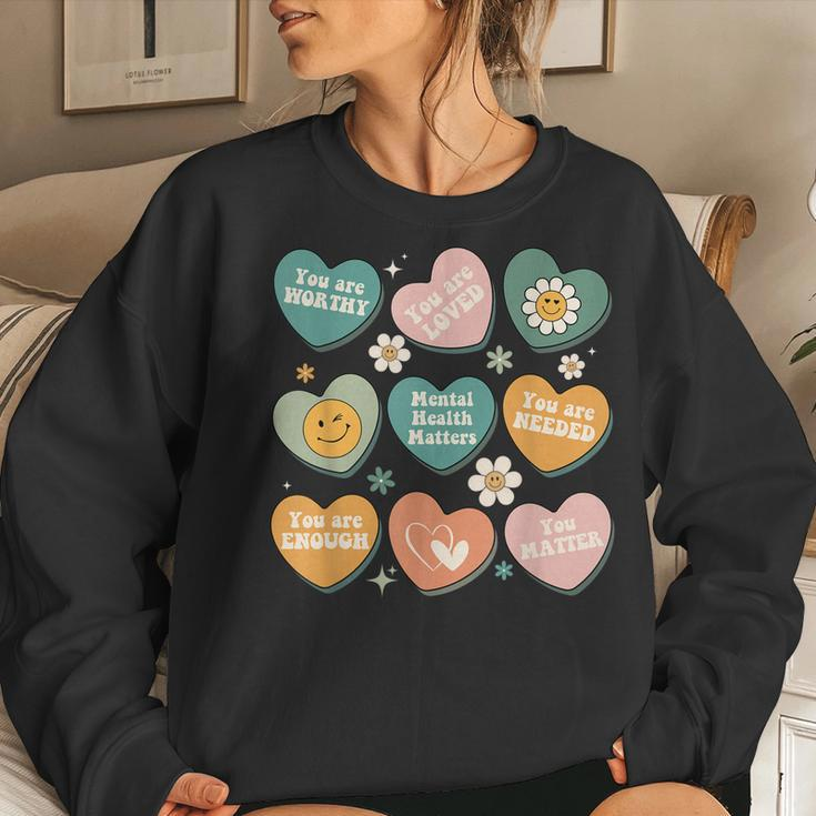 You Matter Kindness Be Kind Groovy Mental Health Matters Women Sweatshirt Gifts for Her