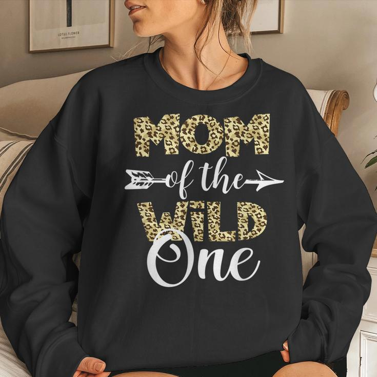 Mom Of The Wild One Zoo Themed 1St Birthday Party Women Sweatshirt Gifts for Her