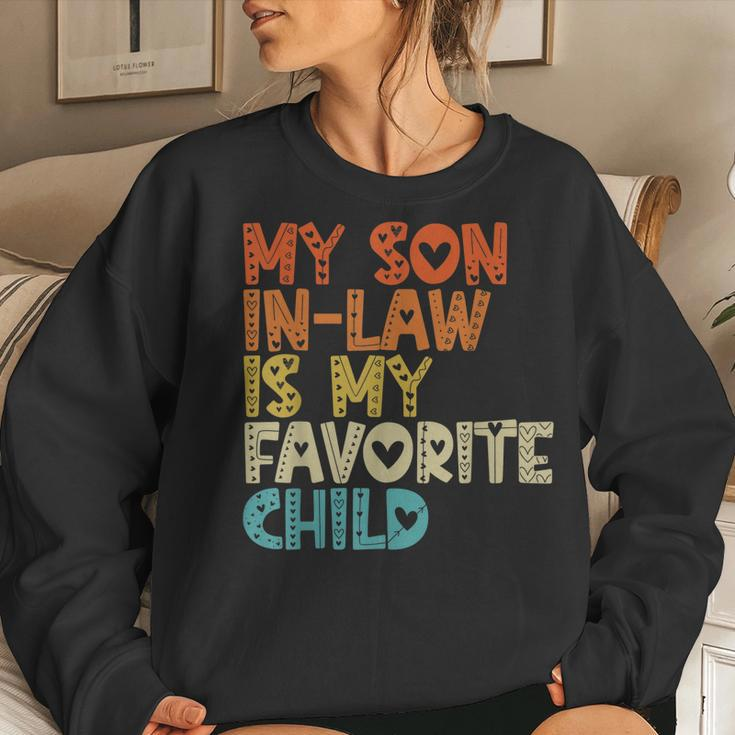 Women Mother In Law My Son In Law Is My Favorite Child Women Sweatshirt Gifts for Her