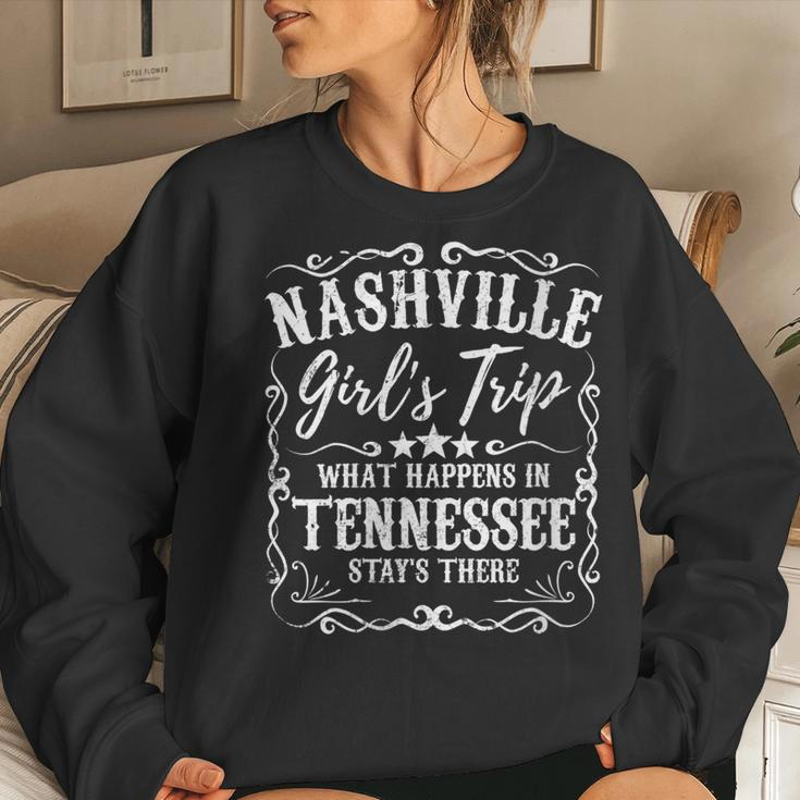 Womens Nashville Girls Trip Weekend Bachelorette Party Womens Women Sweatshirt Gifts for Her