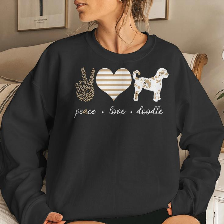Peace With Love Doodle Mom Doodle Lover Doodle Mama Women Sweatshirt Gifts for Her